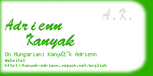 adrienn kanyak business card